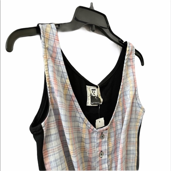 Furst Of A Kind plaid tie front blouse one size - Picture 5 of 13